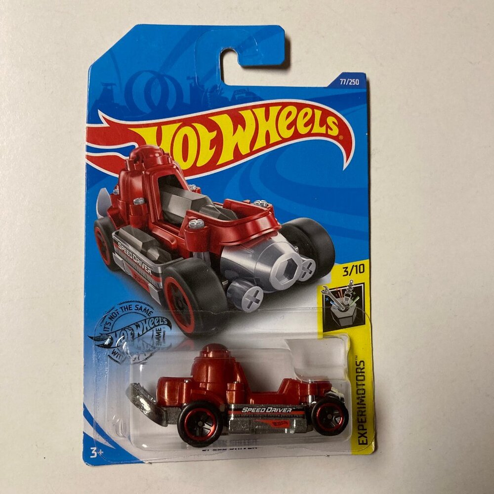 Hot Wheels Experimotors 3/10 Red Speed Driver Toy Car 77/250
